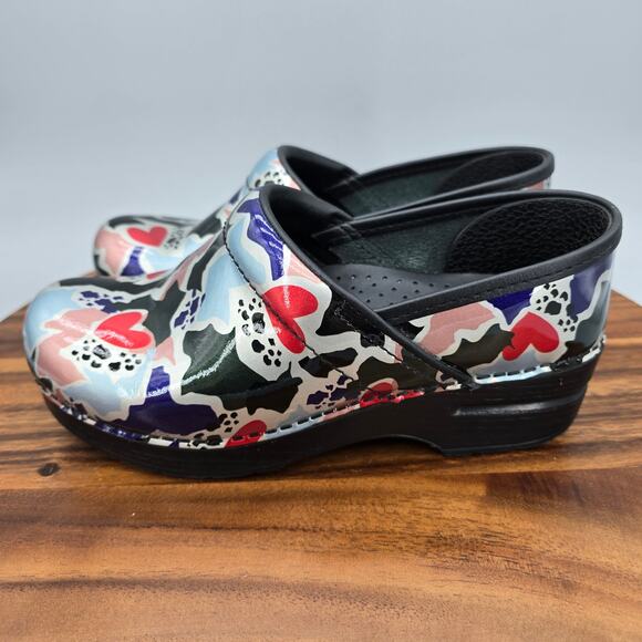 Dansko Shoes Women's 6.5 36 Multicolor Patent Leather Professional Work Clogs - Picture 4 of 7